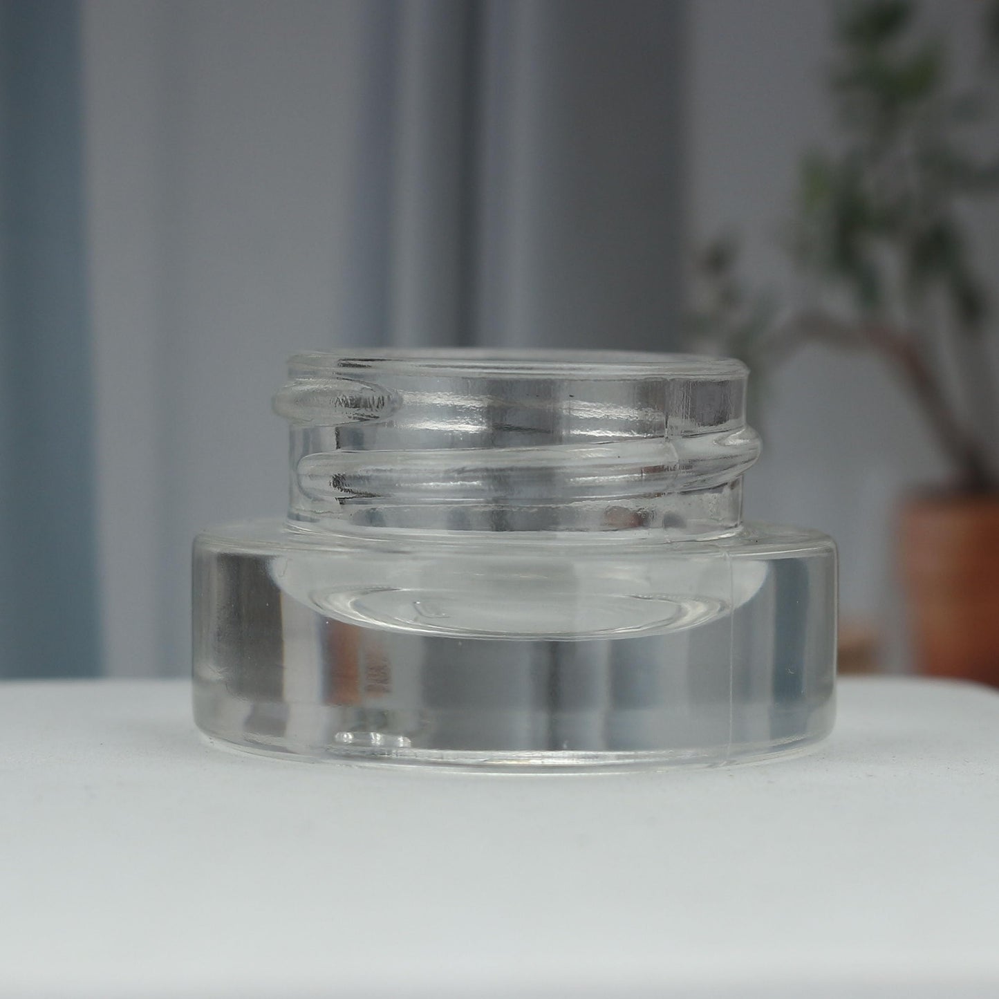 COSIDEA 20 pcs Empty 3G 0.1oz Clear glass jar mini size eye cream jars pot for refill DIY cosmetics ointment