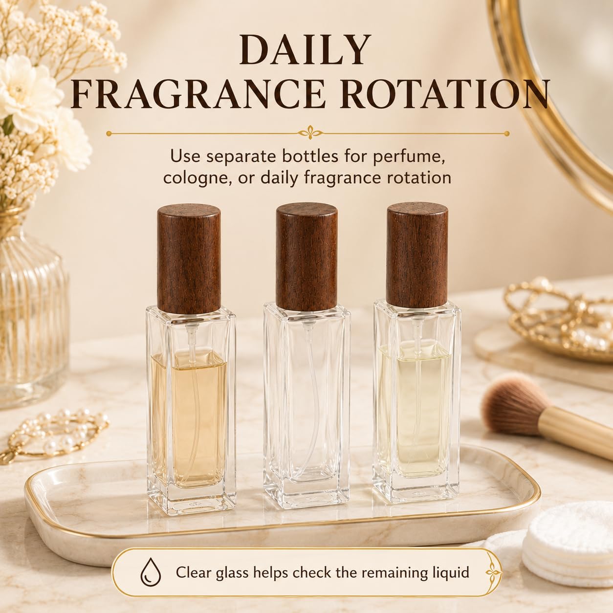 Homoyoyo 5pcs Small Perfume Spray Bottle: Square Perfume Bottle - 9ml/0. 3oz Mini Glass Dispenser - Portable Sprayer Pocket Size Atomizer for Women Men Cruise Trip