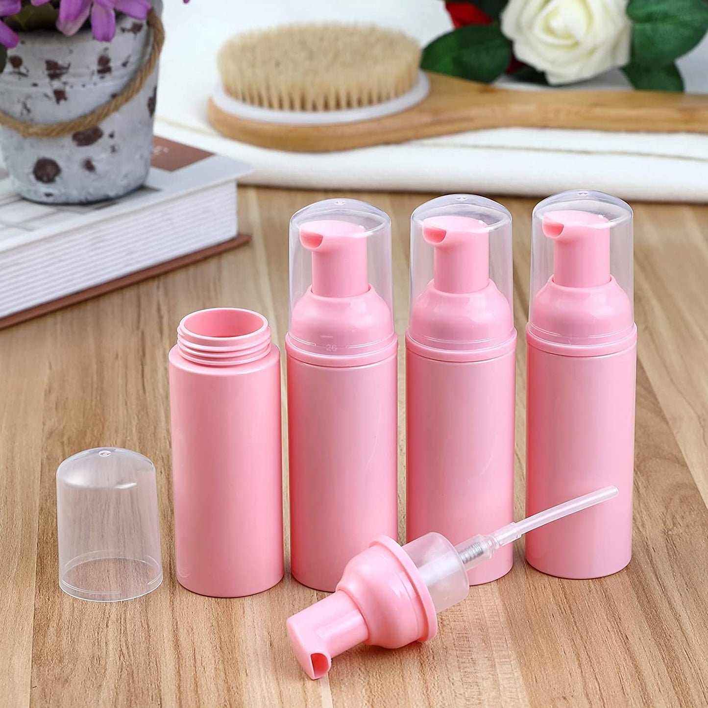 Tzirci 50 Pack 2 oz Foam Pump Bottles, Refillable Soap Dispenser, Daily Use