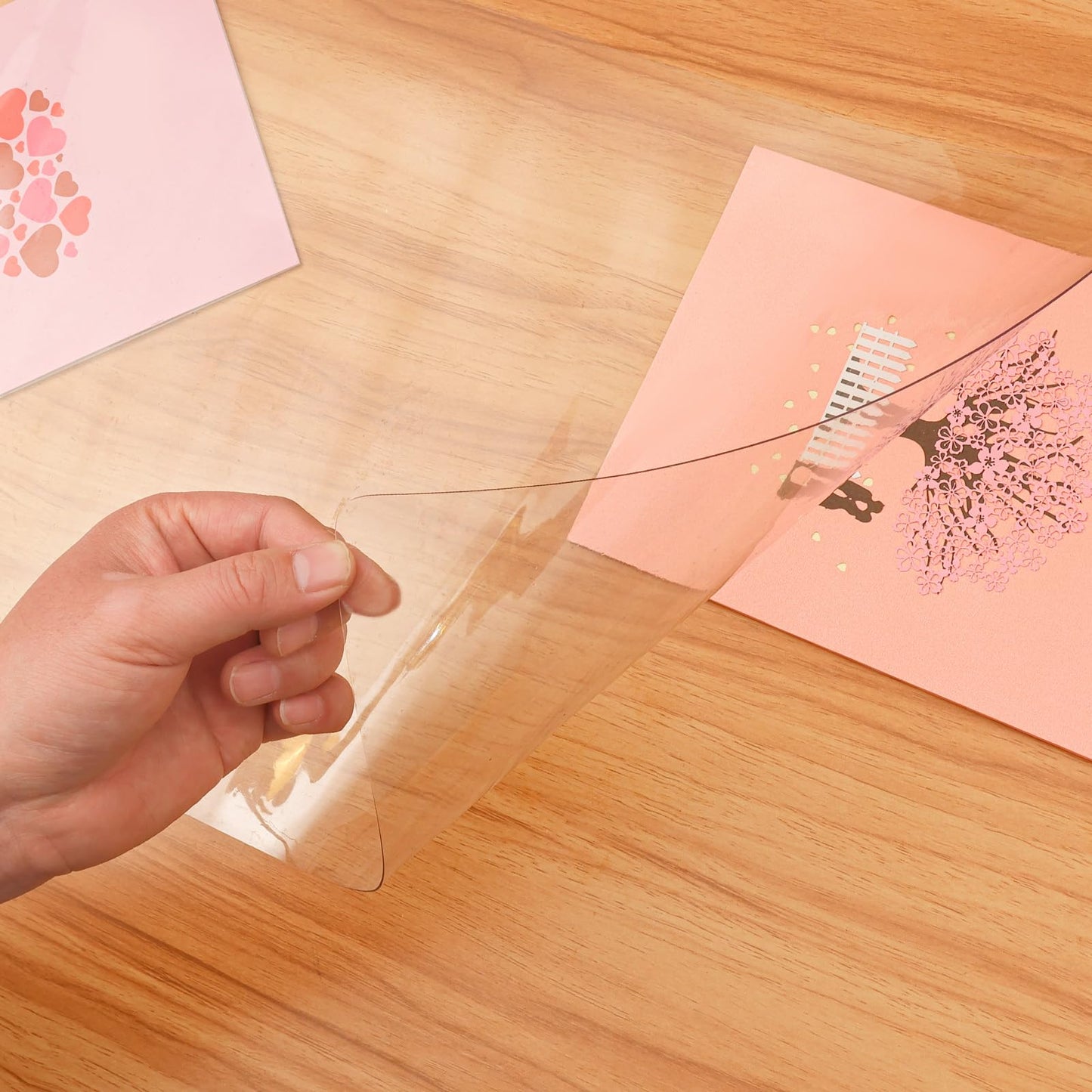 JIAERSLY Large Clear Desk Mat, 31.5"x15.7", Office Desk Protector