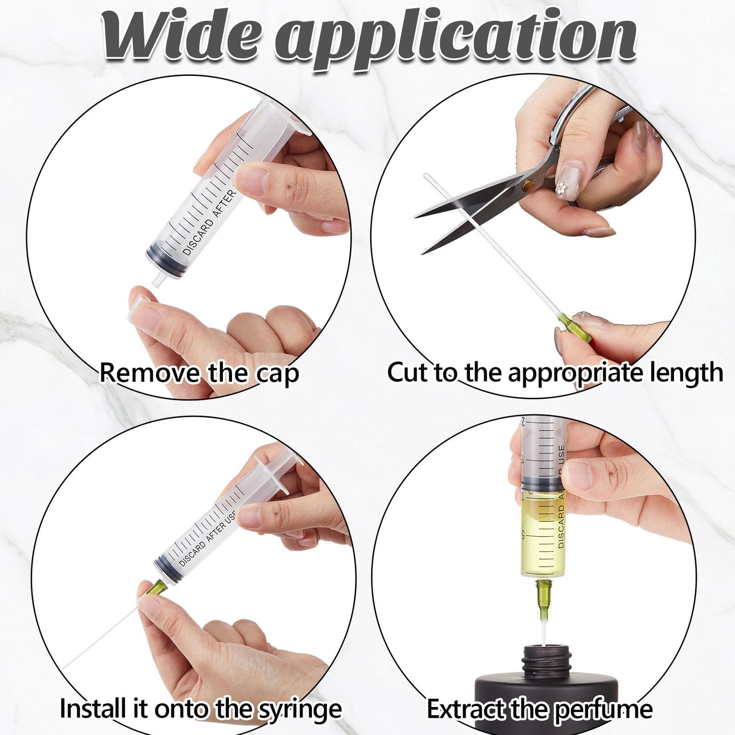 Teenyyou 6 Pack 50 ml Glass Perfume Bottles and Refill Tools Set, Travel Perfume Atomizer Spray Bottles, Portable Empty Refillable Atomizer Decanters with Dispenser Transfer Kit (Black)