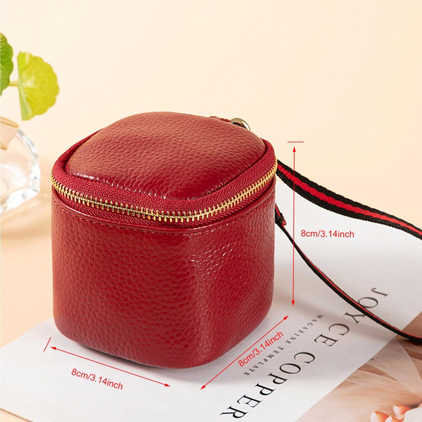 YRMLYMOP Travel Makeup Bag, Portable Makeup Bag, Mini Makeup Bag, Used For Jewelry, Lipstick, Makeup Box, And Small Item Storage (claret)