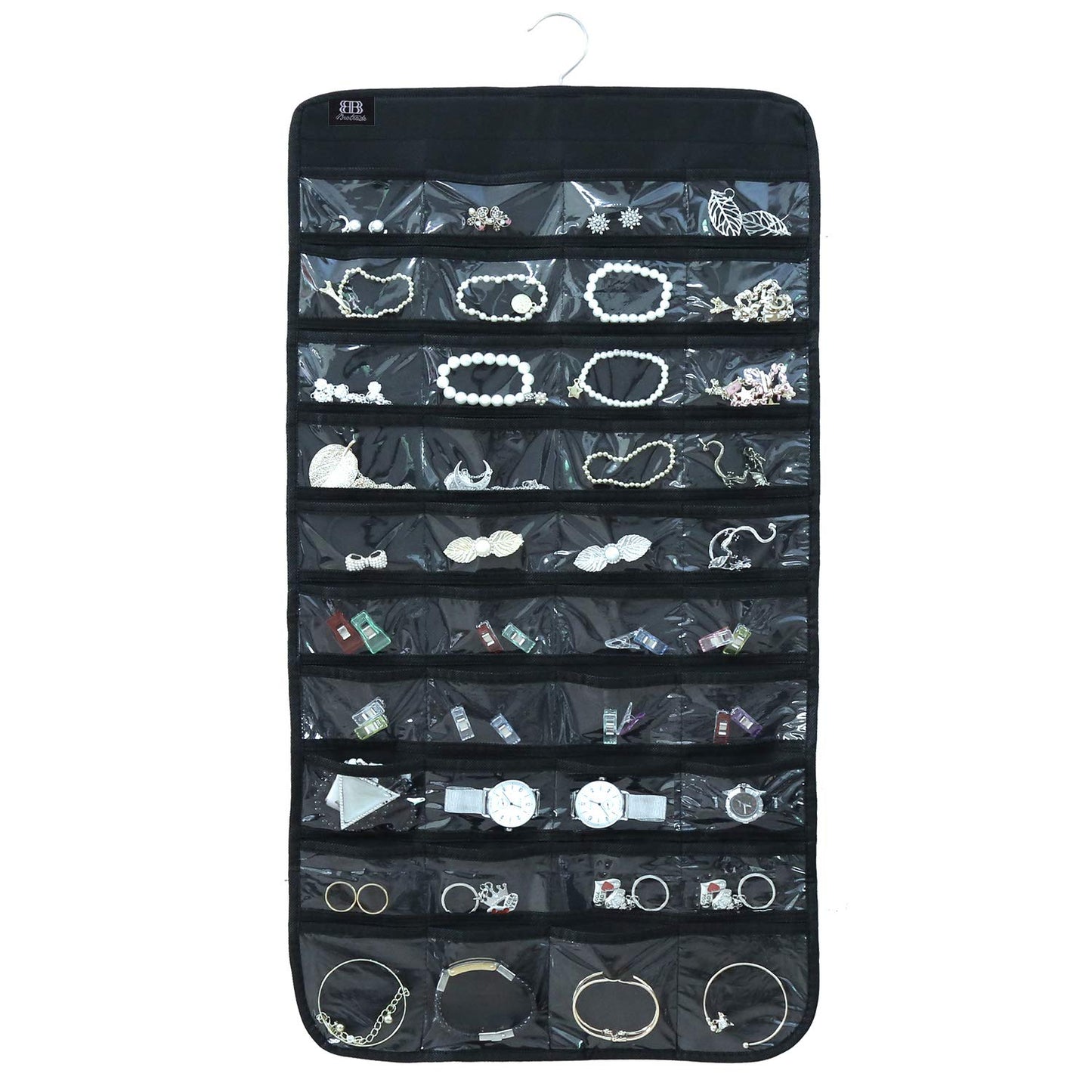 BB Brotrade Hanging Jewelry Organizer,Accessories Organizer,80 Pocket Organizer for Holding Jewelries