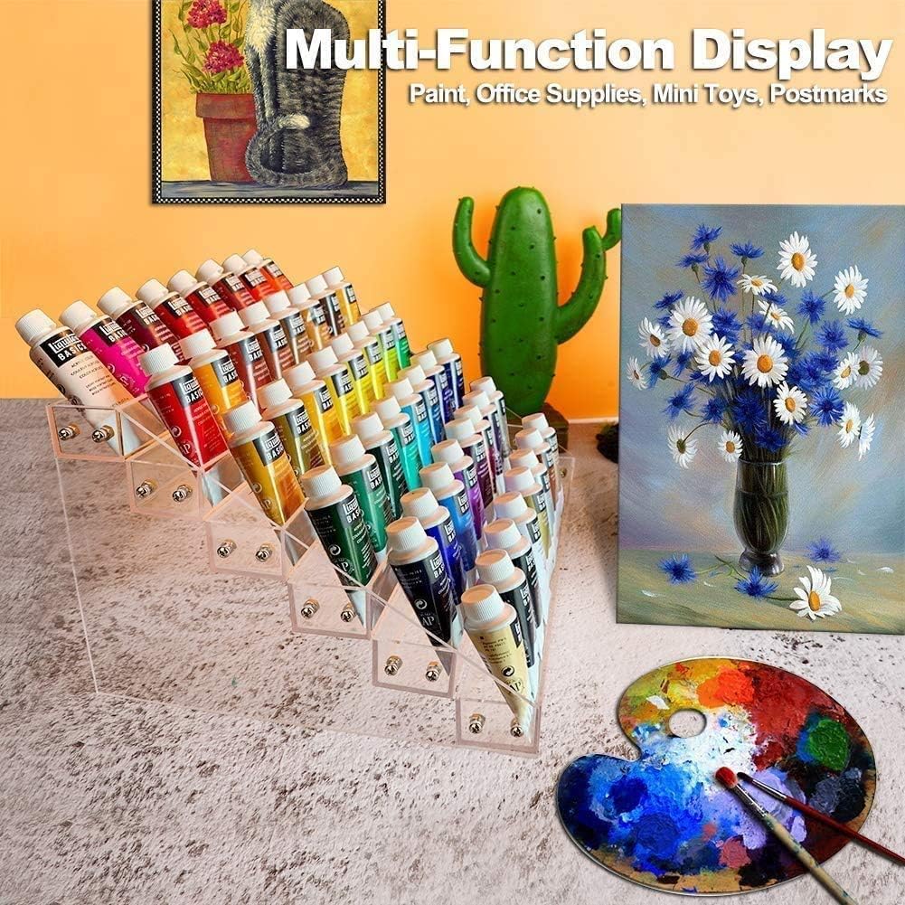 Kingtaily Organizer Rack Stand Holder Large Capacity Acrylic Clear 6 Layers for Nails Polish Essential Oil Lipstick Sunglasses