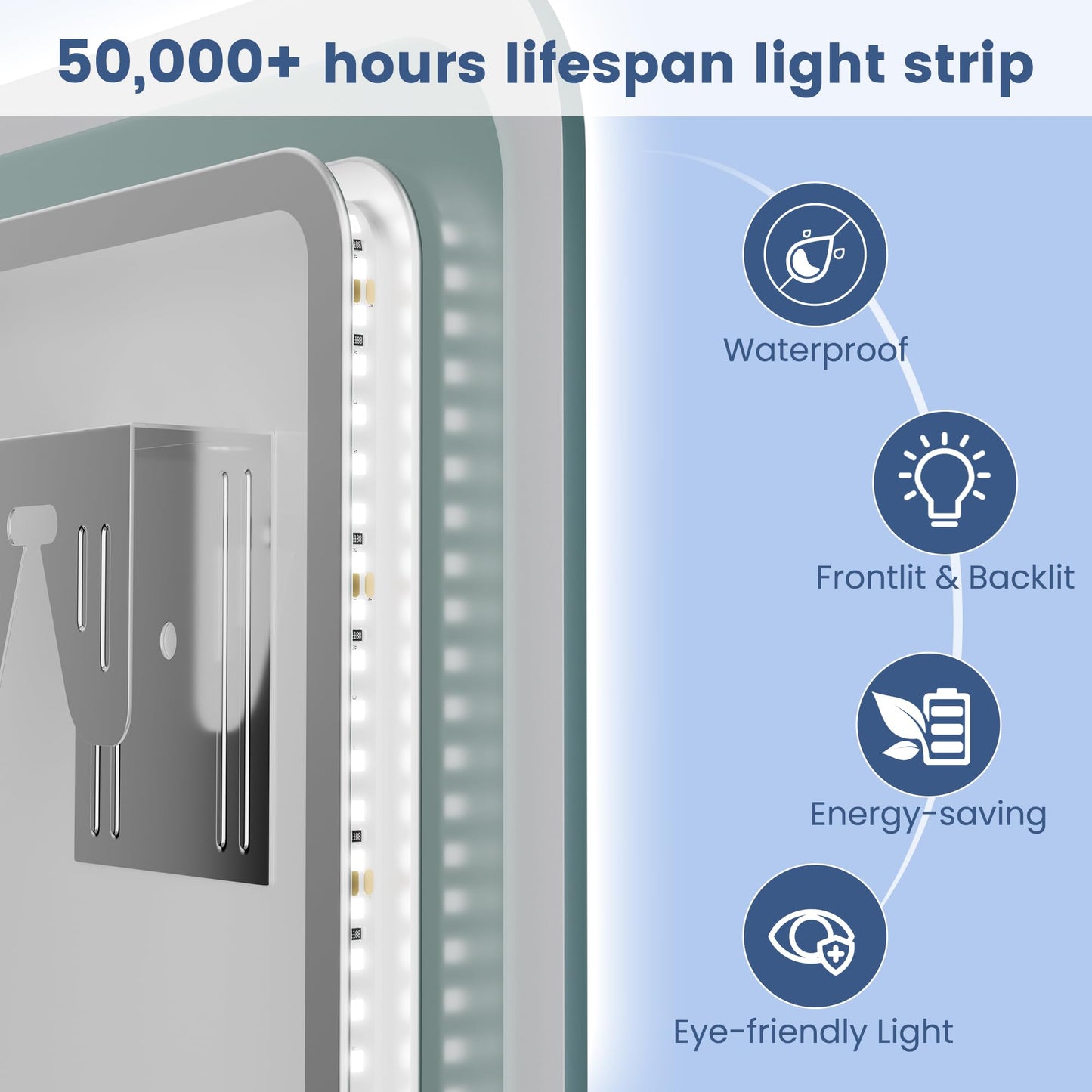 STARLEAD 24"x32" LED Bathroom Mirror with Bluetooth Speaker