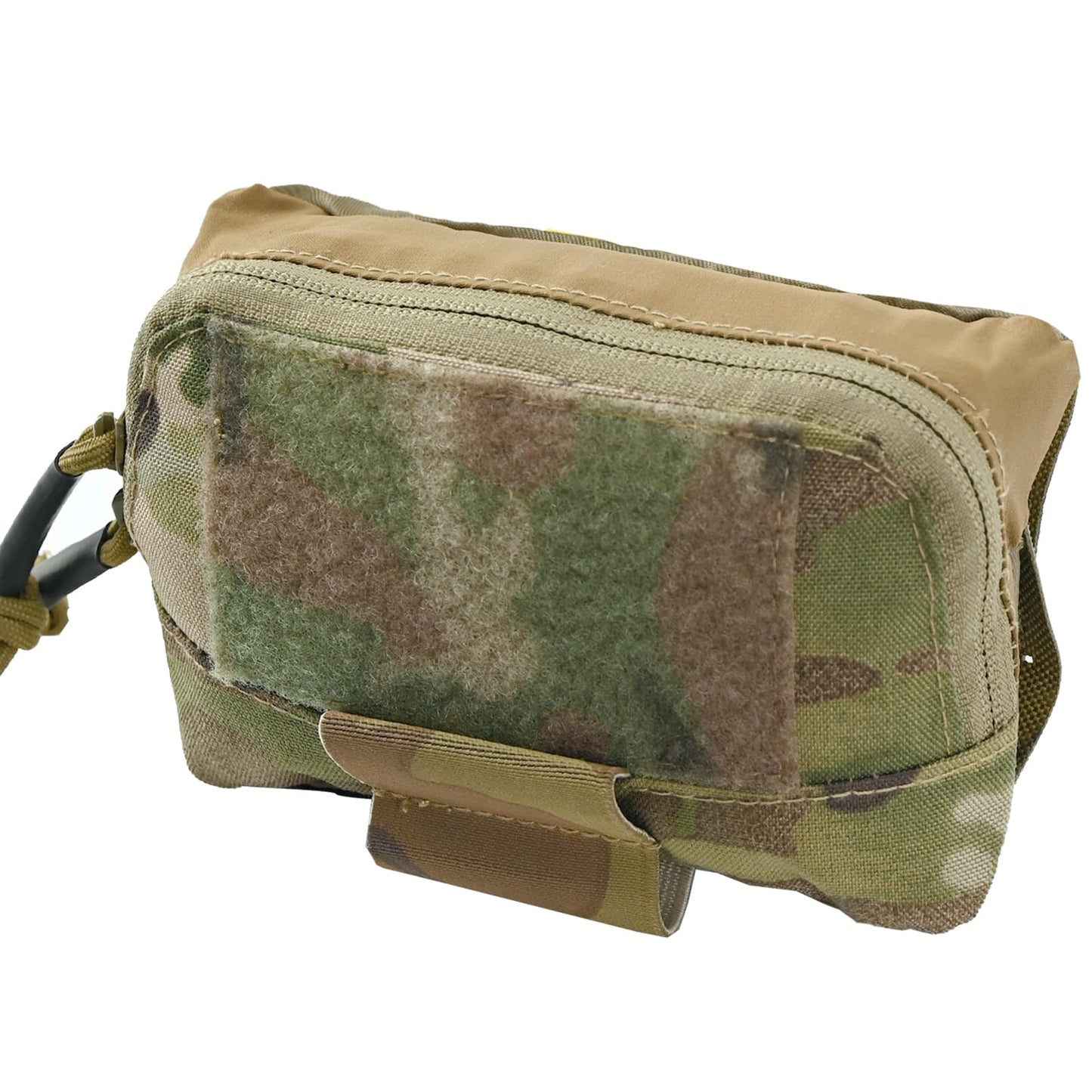 Small MOLLE Admin Pouch for Chest Rig,Plate Carrier,Tactical Vest and Belt Organizer Pocket with Smooth Zipper,500D Nylon (CP)