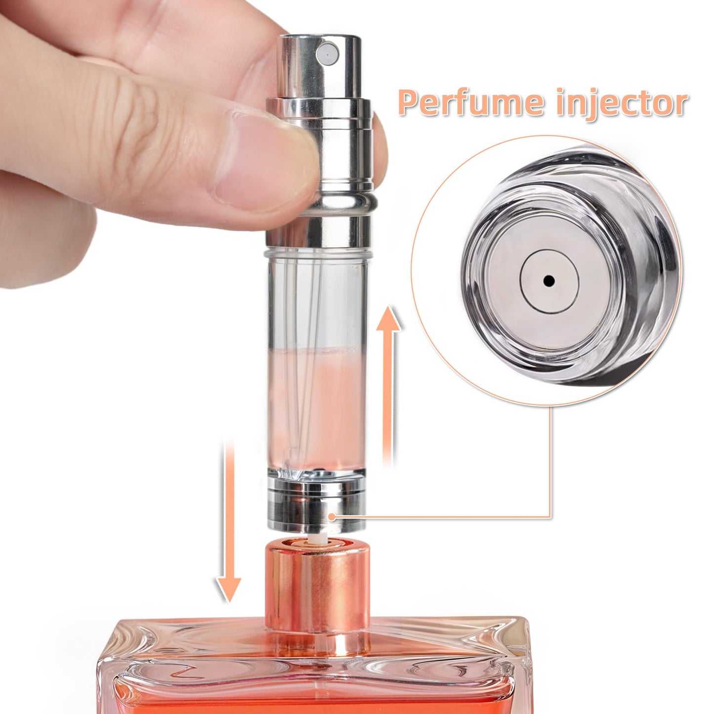 muilsae AB00GR 5ml Leather Perfume Atomiser Refillable, Bottom Fill Perfume Bottle, Portable and Leak-proof Suitable for Women and Men (AB00GR 5ml)