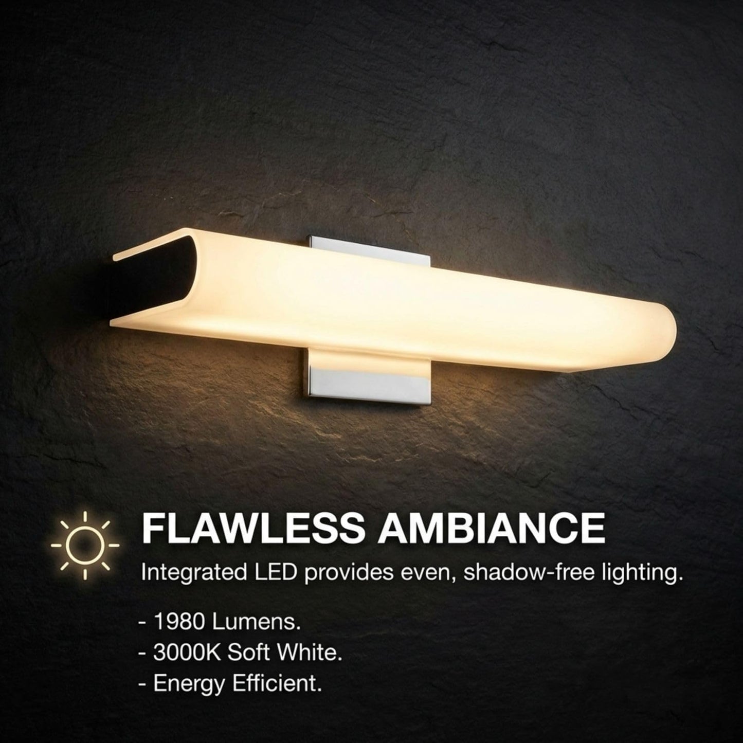 Mendizabal LED wall Lights for Bathroom, Vanity, Bedroom, Living Room, Kitchen – White Indoor wall Light fixtures Over Mirror, Stylish Bath Lights, Indoor wall Lighting, Energy-efficient LED Light
