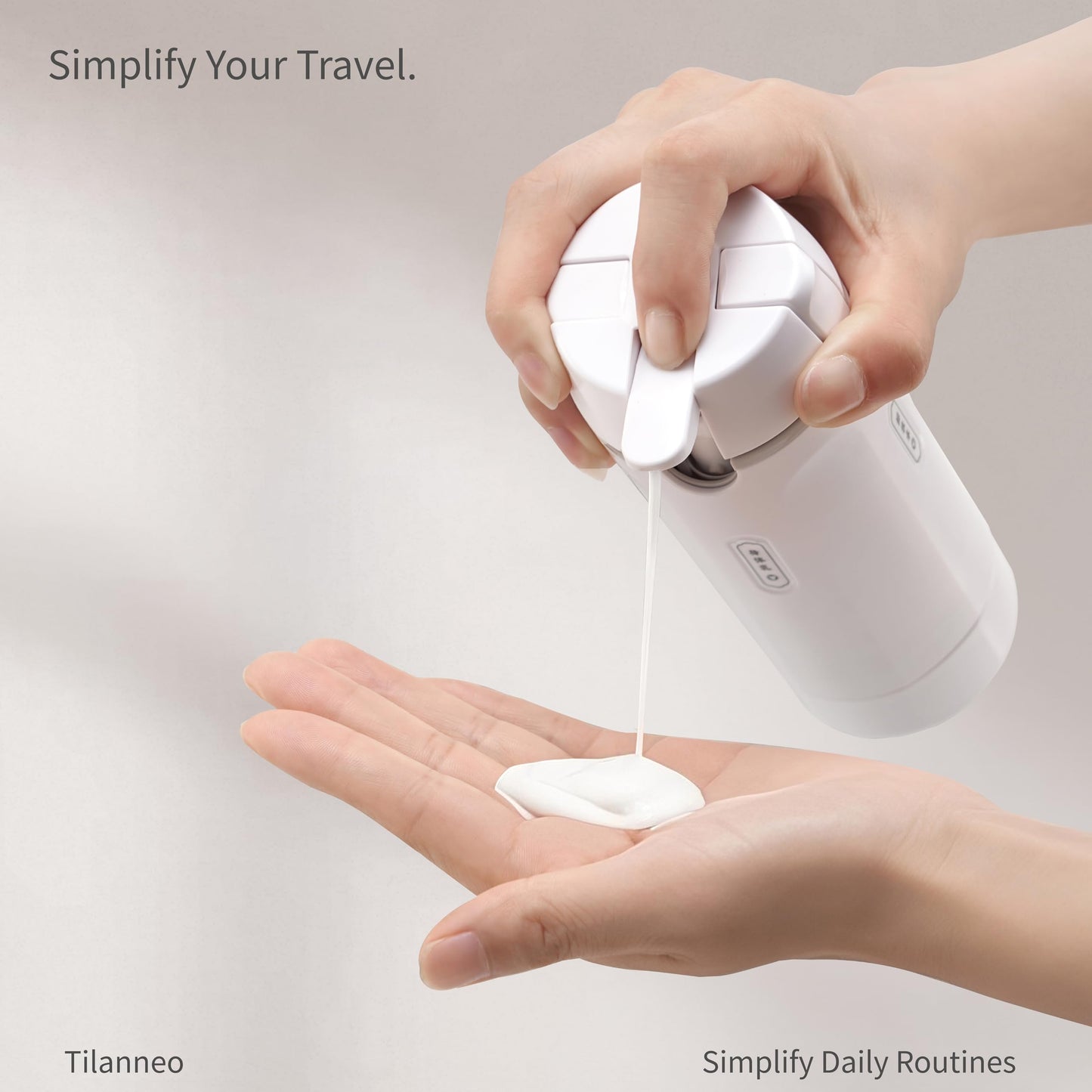 4-in-1 Travel Bottles for Toiletries, Portable Leakproof Pump Dispenser with Foldable Locking Pump, TSA Compliant Refillable Travel Containers for Shampoo, Conditioner, Lotion & Skincare(Key Lime)
