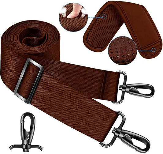 ZINZ 60 Inch Shoulder Strap with Removable Ultra-Thick Pad, Adjustable Buckles Shoulder Crossbody Strap for Luggage Bag