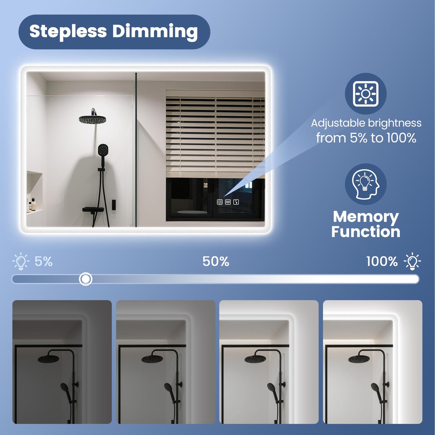 STARLEAD 24"x32" LED Bathroom Mirror with Bluetooth Speaker
