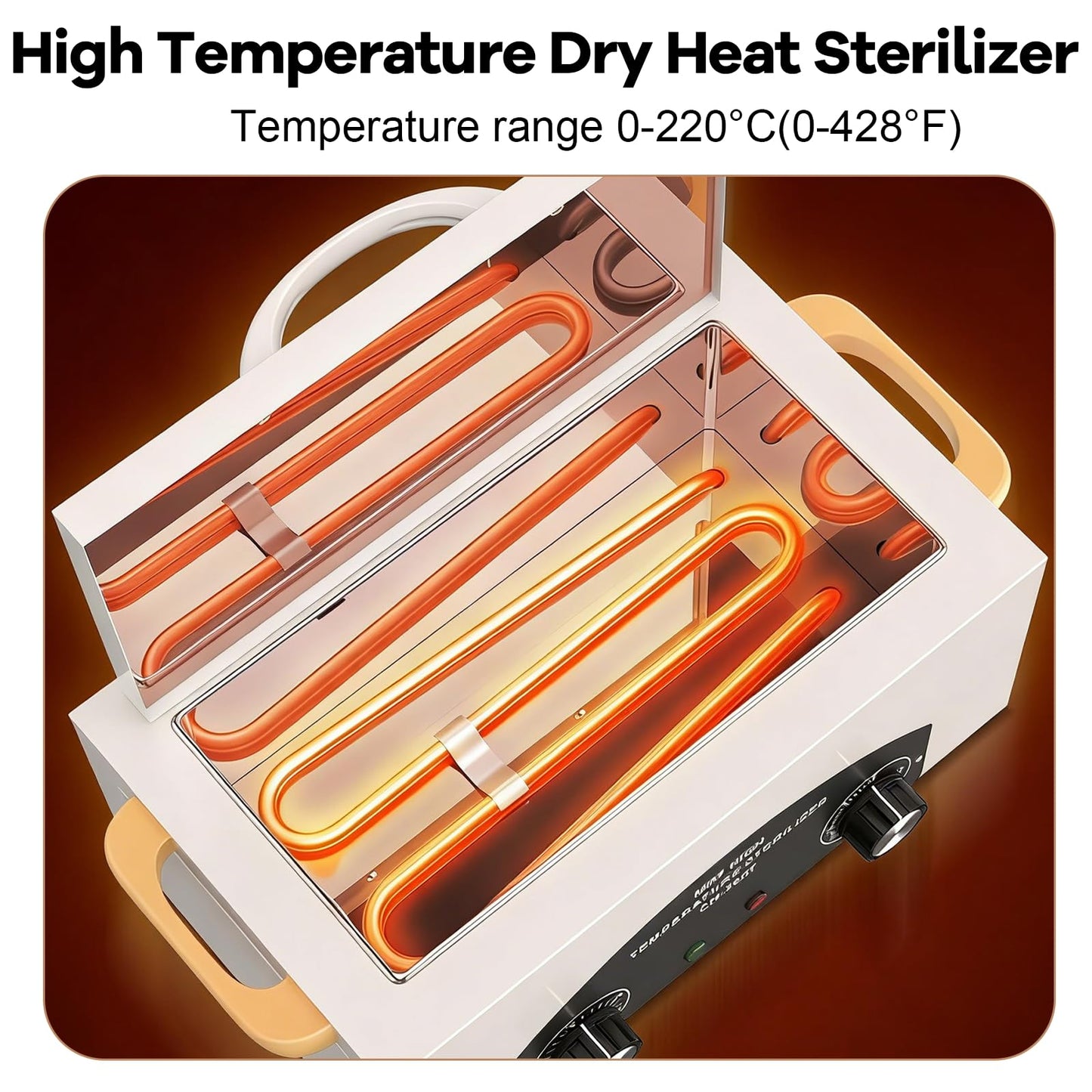 High Temperature Autoclave Machine,110V 300W 1.5L Manicure Metal Tool Cleaner Machine,Autoclave Sterilizers for Nail Tools, Autoclave Machine for Sundry Beauty Hair Nail Metal Tools with Handle