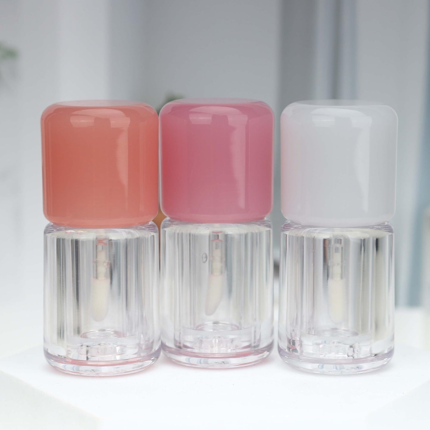 COSIDEA 10pcs 3.5ml 0.12oz Empty Purple Chunky lip gloss tubes with clear wand Cute lipgloss containers for DIY