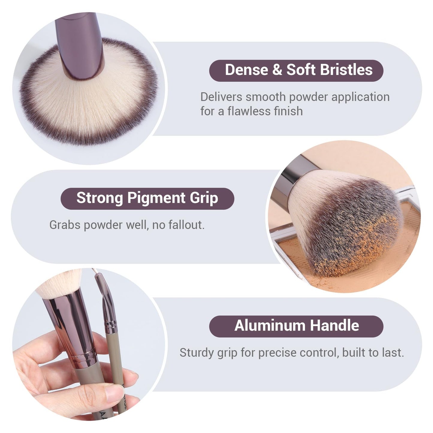 MAANGE 30Pcs Professional Makeup Brush Set with Case – Premium Synthetic Brushes for Foundation, Powder, Blush, Eyeshadow & Blending,Champagne