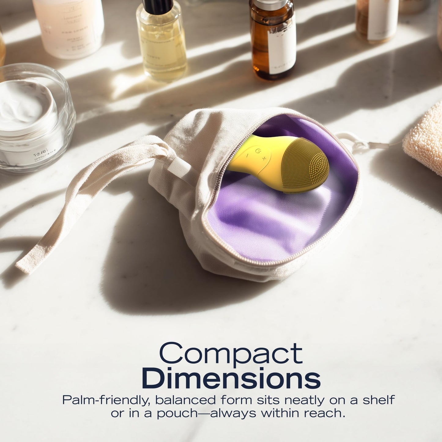Nautica PC120 Facial Cleansing Brush Made with Ultra-Hygienic Soft Silicone, Waterproof, Rechargeable Vibrating Face Exfoliator Scrub Brush with Sonic Technology for Men & Women - Summer Sun