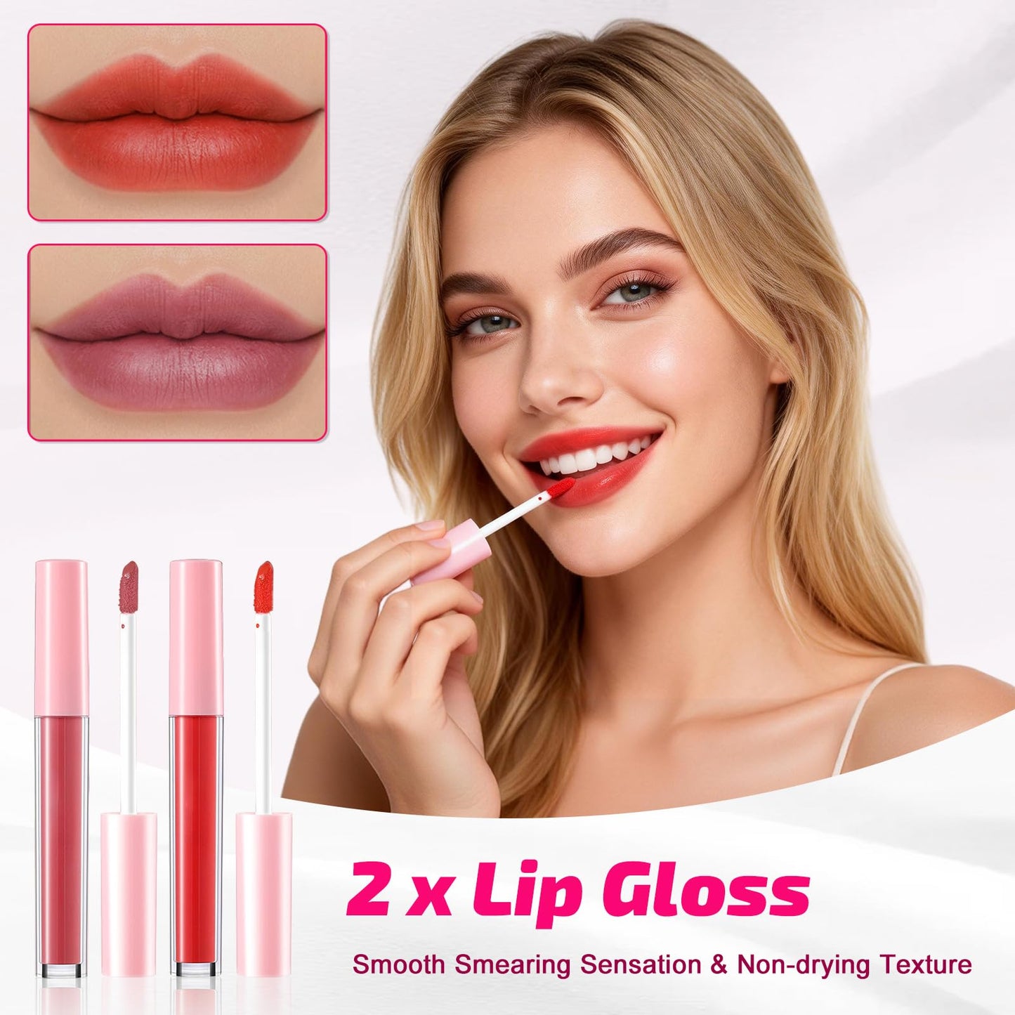 All in One Makeup Kit for Women Full Kit, Make Up Gift Set for Women Teen Girls, Makeup Essential Bundle with Eyeshadow Palette Foundation Blush Lipgloss Eyeliner Mascara Eyebrow Pencil Cosmetic Bag