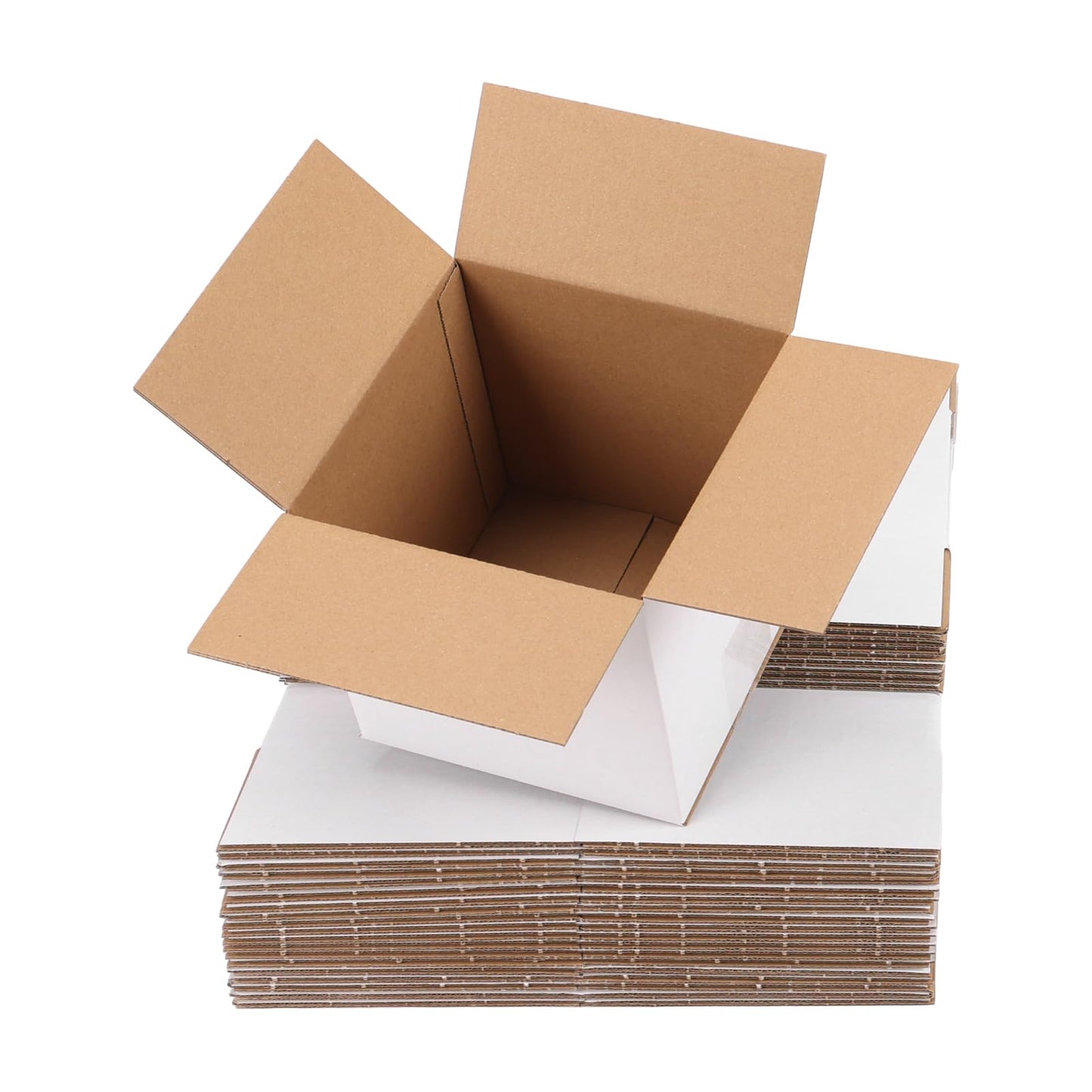 Serwrsw 6x6x6 inch Cardboard Shipping Boxes, Set of 30 Square Boxes, White