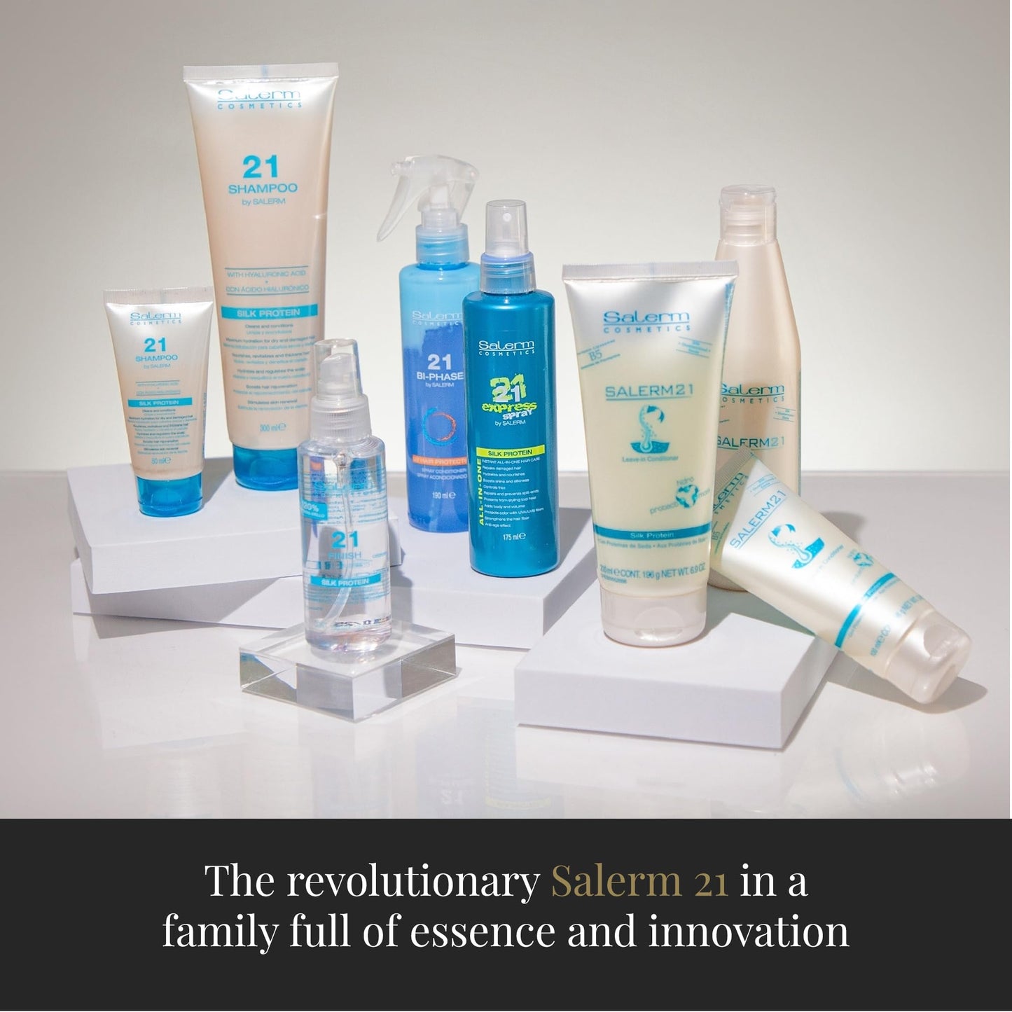 SALERM - 21 Jasmine and Amber - 200 ml - Leave-In Mask and Conditioner - with Silk Proteins - Anti-Frizz - Split Ends Repair - Deep Hydration