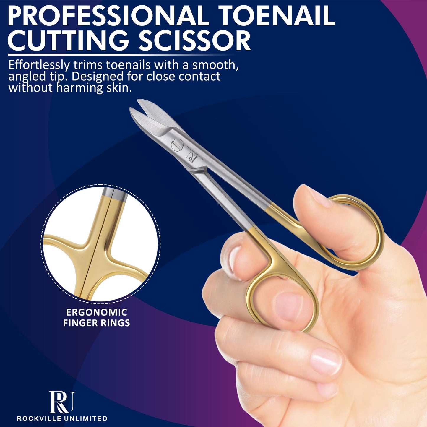 Toenail Scissors Premium Stainless Steel for Nail Scissors Precise Cutting of thick nails Beauty Scissor Made in Germany for Men & Women Pedicure Grooming Scissor.