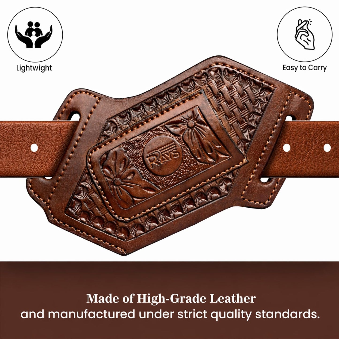 Leather Knife Sheath for Belt Pocket Folding Knife Holder Compact Draw Knifes Carrier EDC Tools Holster (Sheath with Mobile Holster)