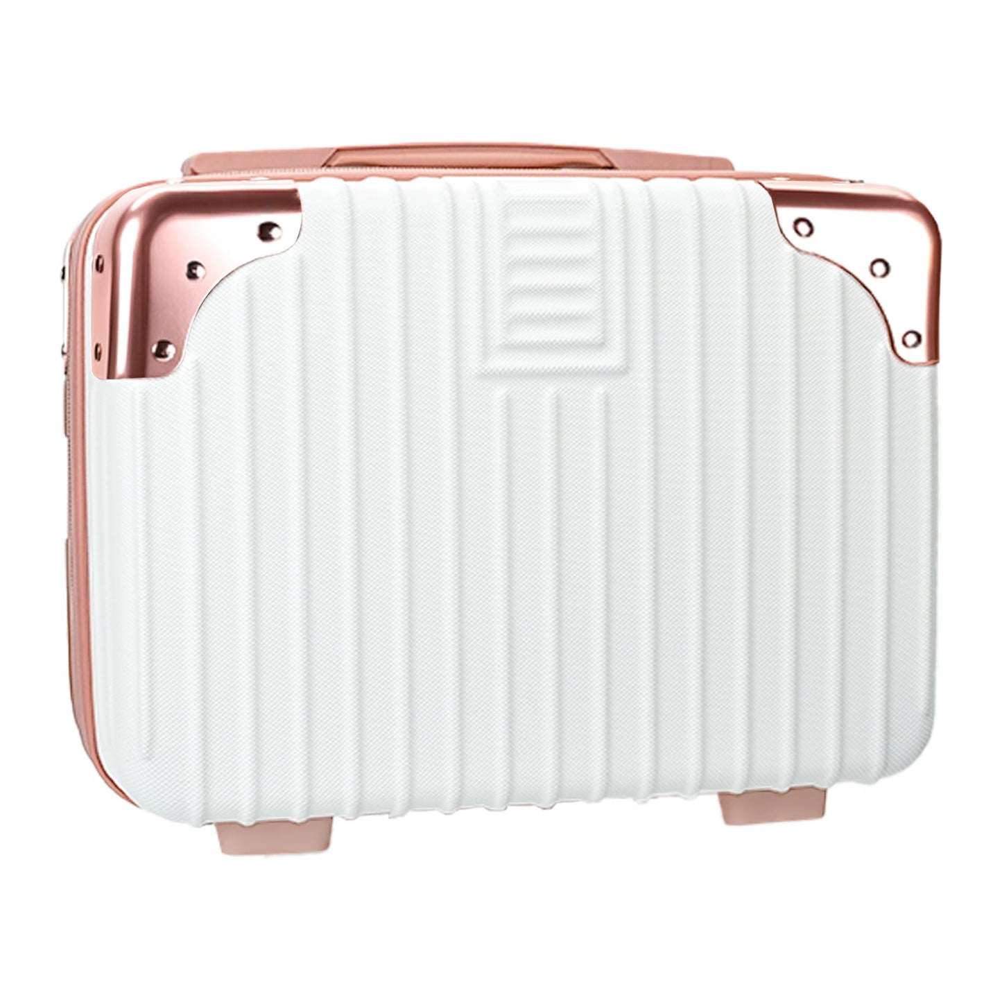 Yoanlayr 14inch Hard Shell Cosmetic Organizer Travel Train Hand Luggage Small Portable Carrying Suitcase Makeup Case Bag for Women Toiletry