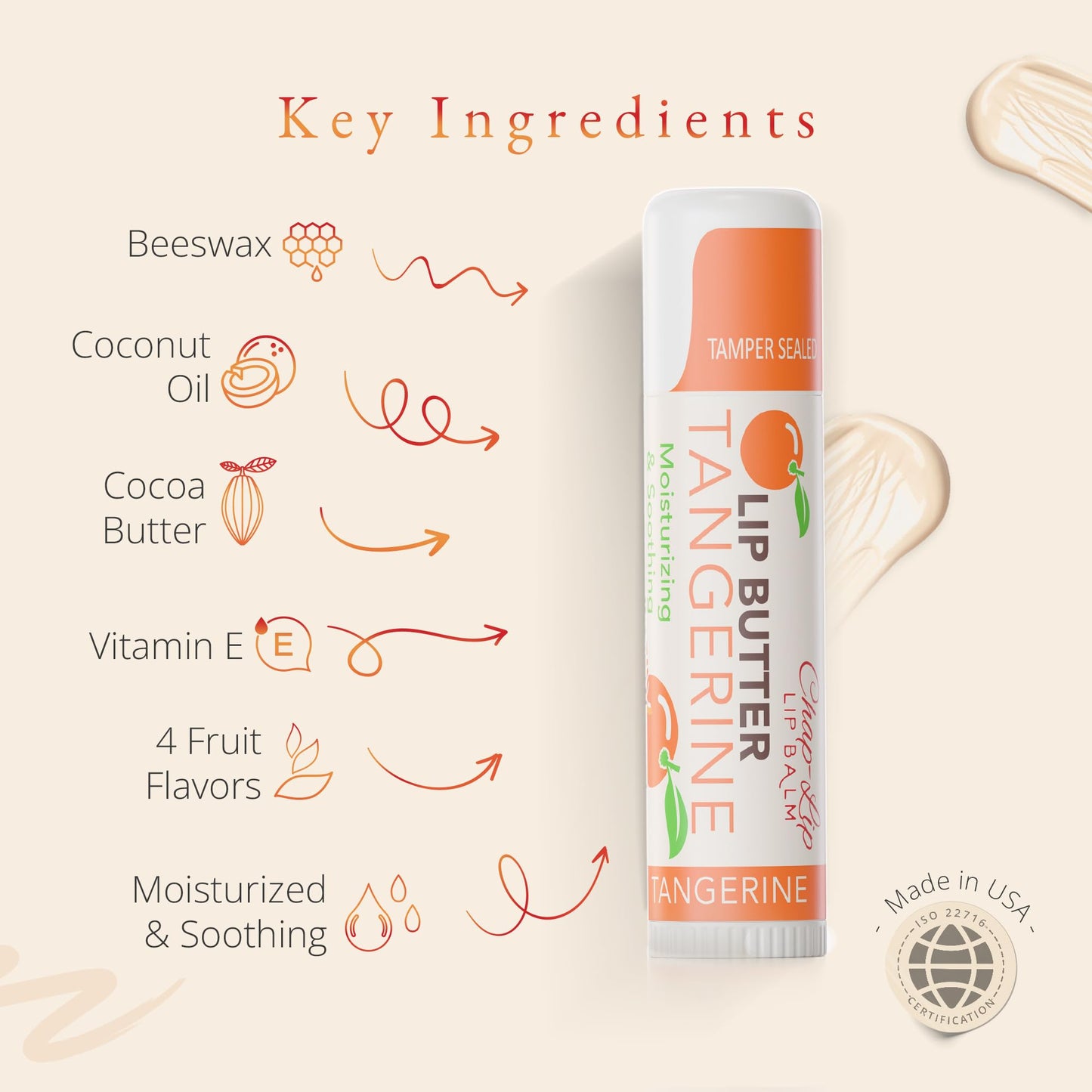 CHAP-LIP Original Lip Balm Hydrating Bulk Chap Stick with Fruit Flavors, Coconut Oil, and Cocoa Butter-Dermatologist Tested Lip Therapy Pack for Men and Women - Made in the USA, 24 Pack