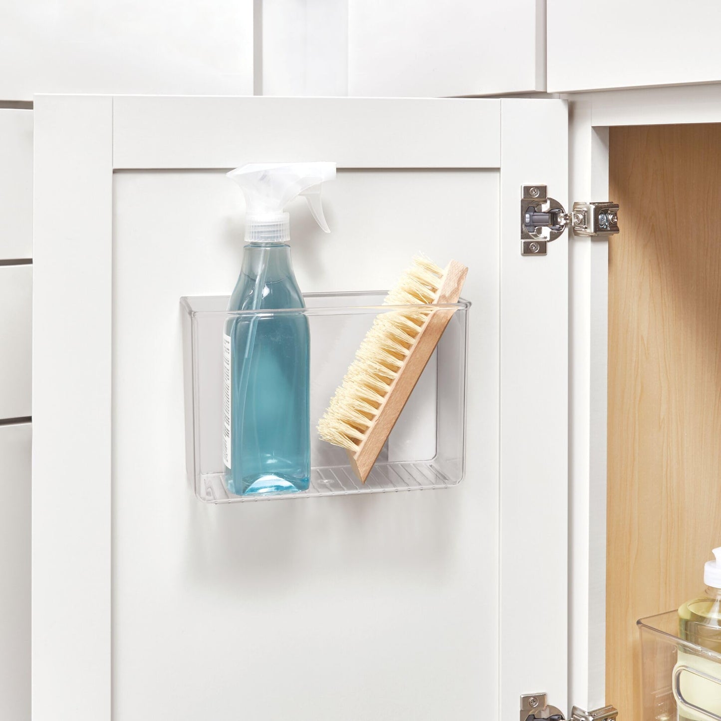 iDesign Adhesive Organizer Bin, Set of 2, Clear