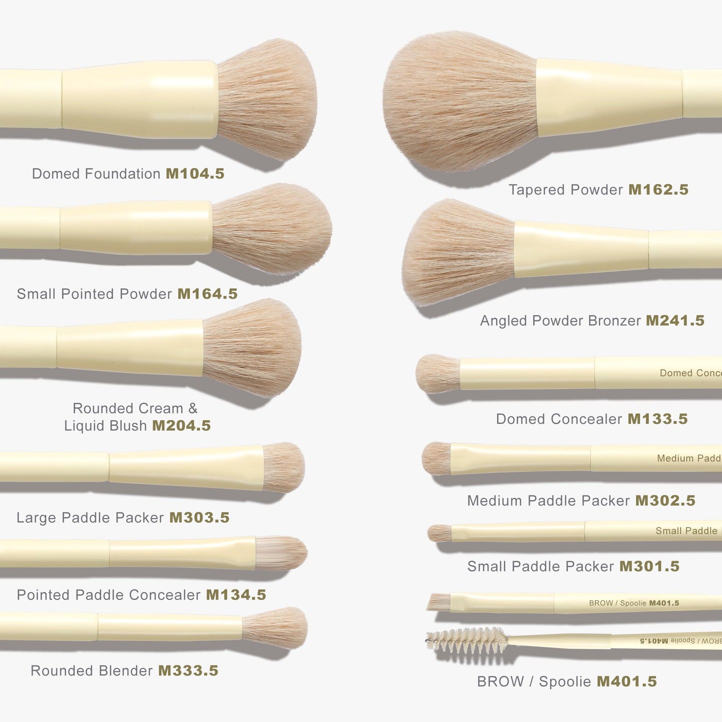 VYNESTRA Travel 12 Piece Makeup Brushes Set Labeled Face and Eye Make Up Brush Set Complete with Foundation, Concealer, Contour, Blending, Blush, Eyeshadow Brush with Travel Holder Case, Butter Yellow
