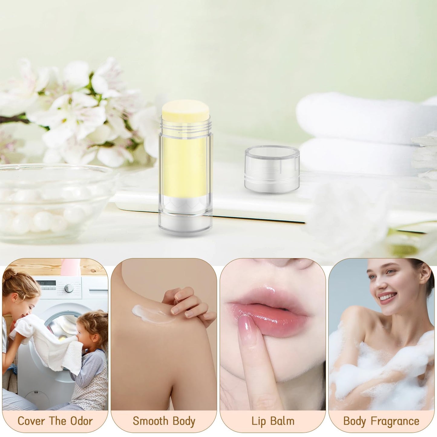 20 Pcs 15g/0.5oz Deodorant Jars Empty Refillable Round Plastic Deodorant Bottles Twist Up Bottom Filling Stick Tubes for Homemade DIY Lotion Bar Chapstick - Clear