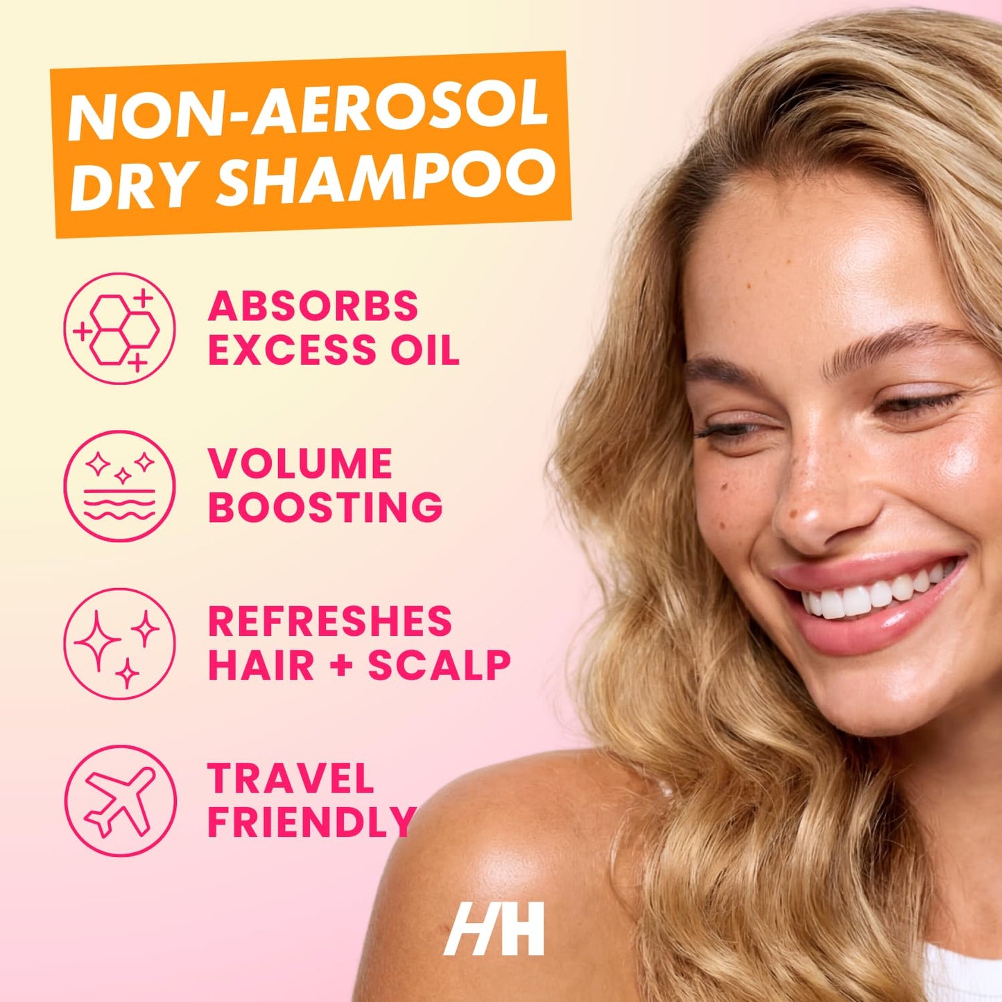 Handmade Heroes Drop Dead Gorgeous Non Aerosol Dry Shampoo Volume Powder 1.8oz, 100% Natural & Vegan For Light and Blonde Hair (2 pc set)