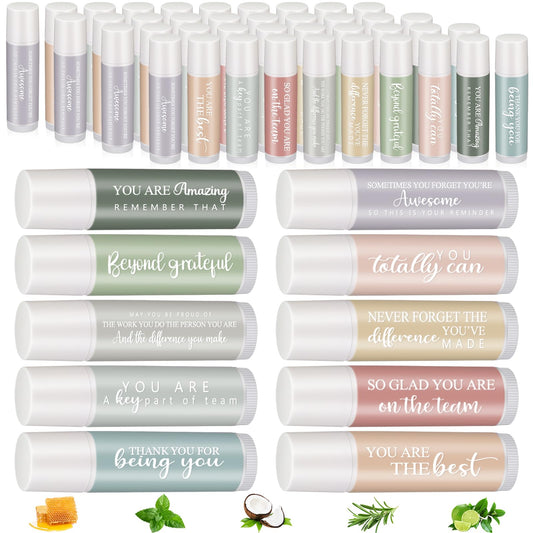 Swiffen 100 Sets Employee Appreciation Gifts Lip Balm Bulk Thank You Gifts for CNA Nurse Paraprofessional Women Team Coworkers Staff Volunteer Baby Shower Bridal Wedding Favors for Guests
