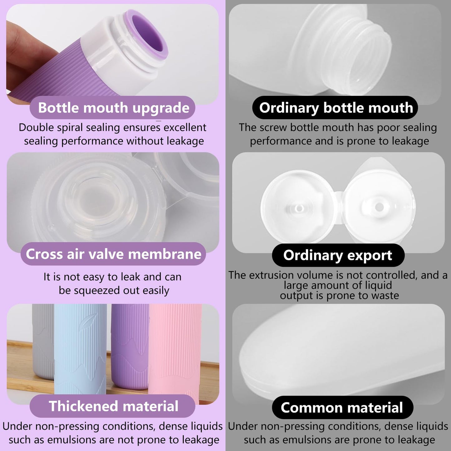 Tbestmax 12 Pack Travel Toiletry Bottles - 3oz Leakproof Silicone Containers, Refillable Travel Accessories for Shampoo, Conditioner, Lotion, 4 Colors