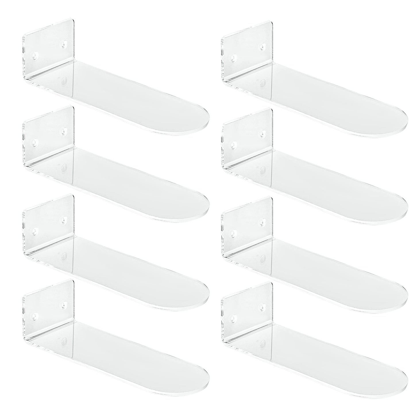 IEEK Floating Shoe Display 8 Pack,Levitating Acrylic Shoe Shelf for Wall,Clear Wall Mounted Shoe Rack Sneaker Display Shelves Space Saving Shoe Organizer Holder for Sneaker Collection