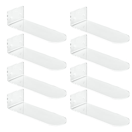 IEEK Floating Shoe Display 8 Pack,Levitating Acrylic Shoe Shelf for Wall,Clear Wall Mounted Shoe Rack Sneaker Display Shelves Space Saving Shoe Organizer Holder for Sneaker Collection