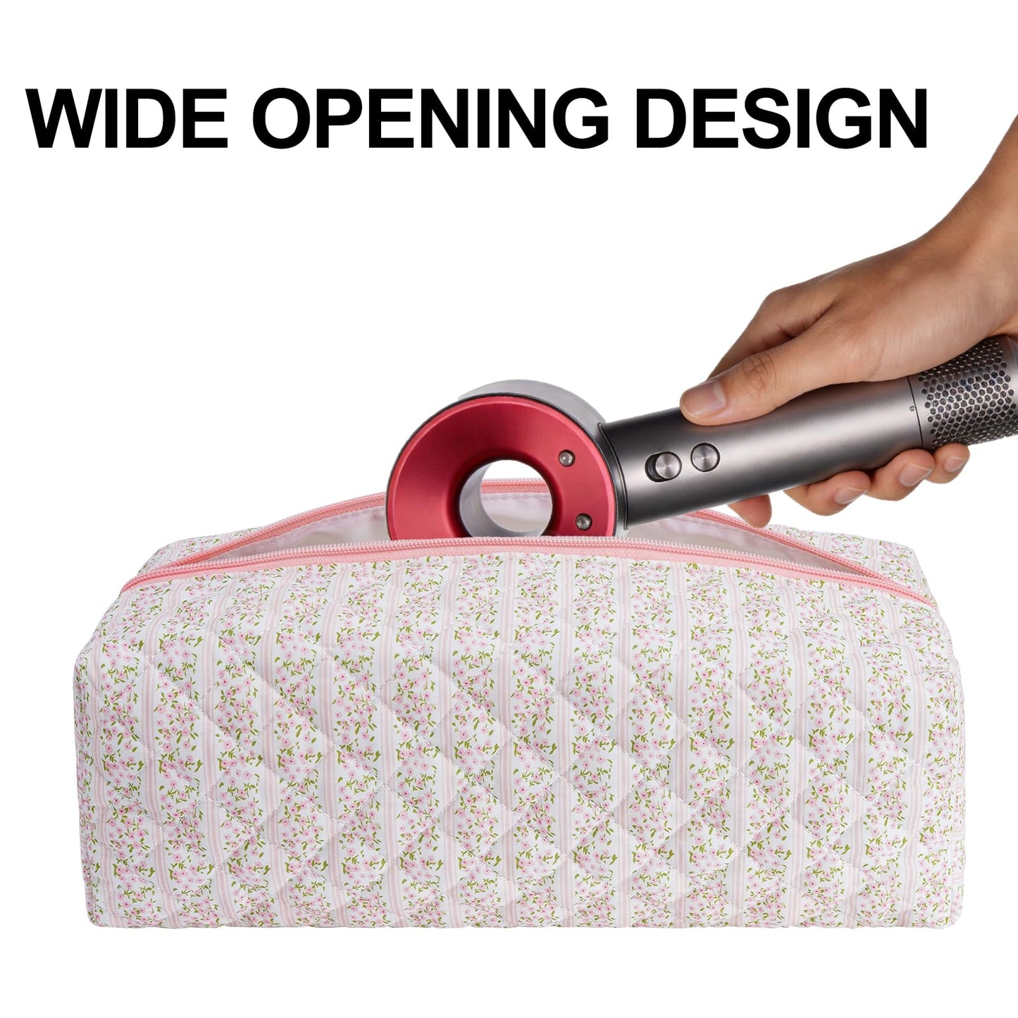 idoltimes Hair Tools Travel Bag, Quilted Hair Tools Organizer Compatible with Dyson Airwrap Styler