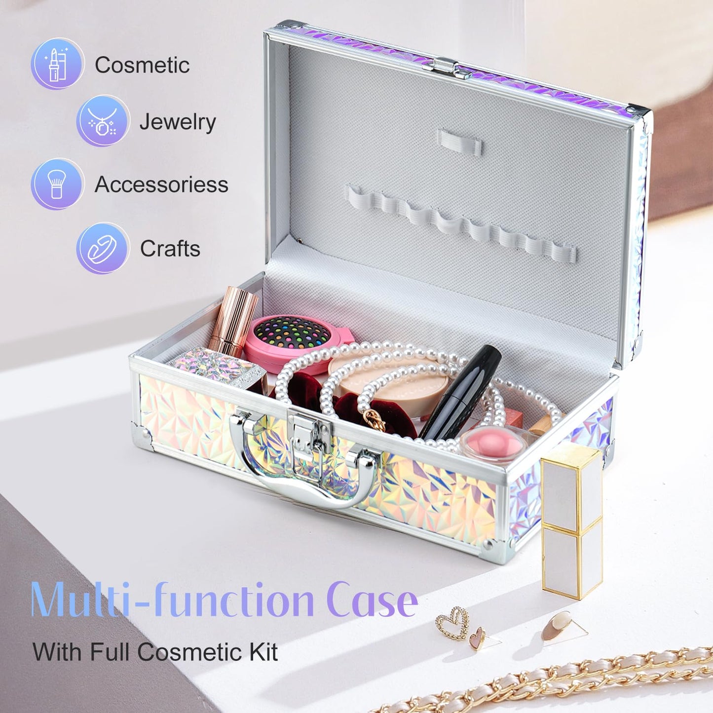 Color Nymph Makeup Kit For Women, Girls Makeup Set For Teens Professional Make Up Kits With Travel Case Full Cosmetics Kit w/ 35 Colors Eyeshadows Lipstick Blush Brushes Lipgloss Mascara