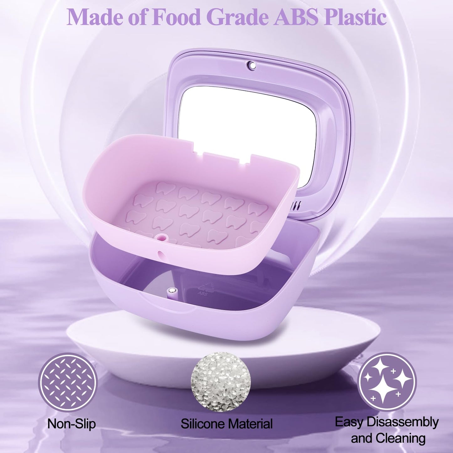 LONGMON Double Layer Retainer Case With Mirror, Retainer Holder With Remover Tool And Cleaning Brush With Vent Holes Compatible With Aligner Case