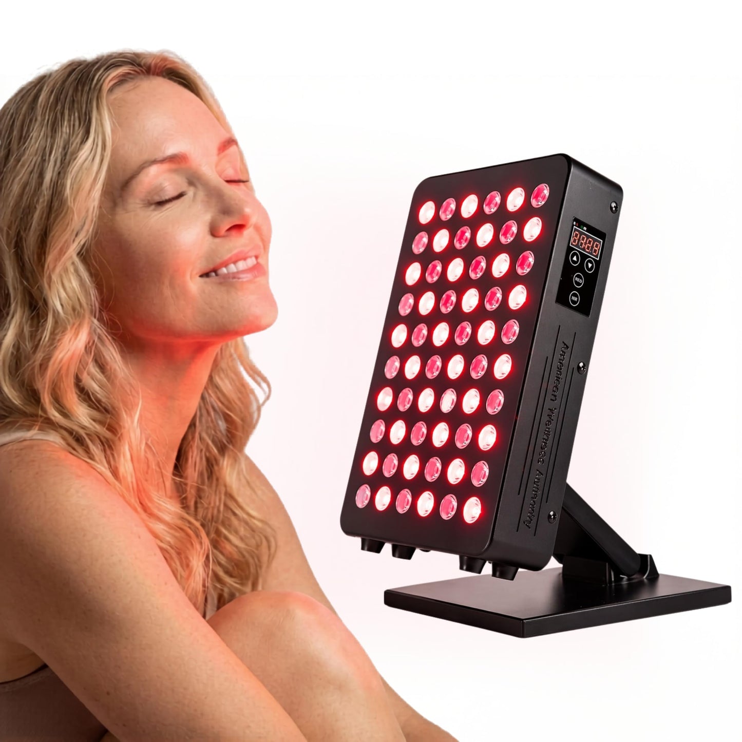 FSA Red Light Therapy for Body & Face - 660nm & 850nm Near Infrared Red Light Therapy Panel for Skin, Muscles & Recovery – Full-Body LED Light Therapy Device with Stand HSA