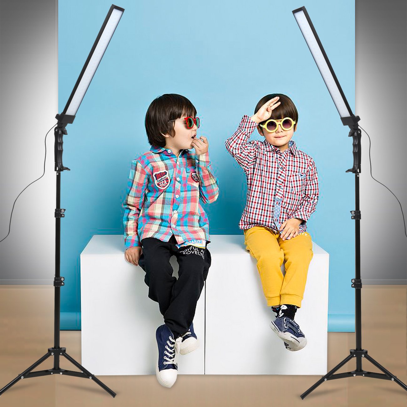 GSKAIWEN 180 LED Light Photography Studio LED Lighting Kit Handheld Wand Stick Adjustable Light with Stand Tripod and Bag for Photographic Video Fill Light, Live Streaming, Portrait, Product, Tattoo