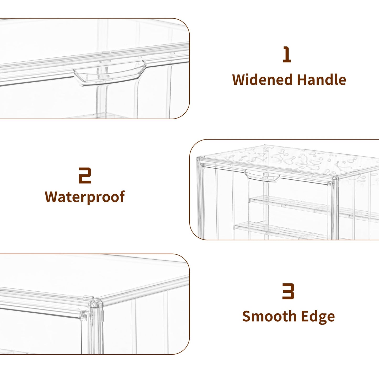Display Case for Collectibles 4 Layer Updated Adjustable Acrylic Display Case with Magnetic Door Clear Stackable Display Box Hobby Display Cases for Figures, 1 Pack