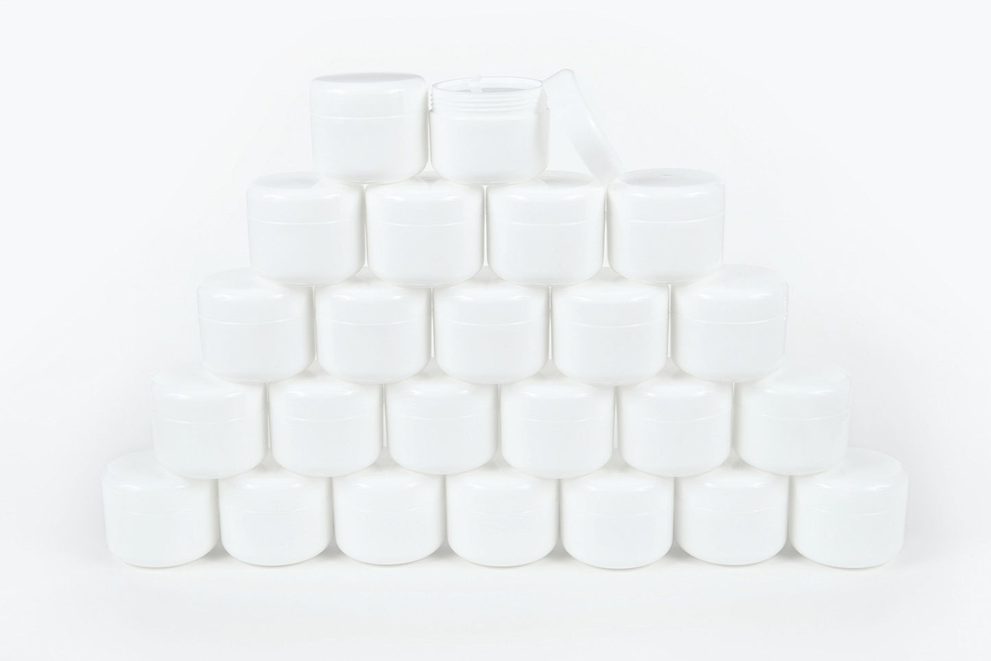 Vivaplex, 24, White, 2 oz Cosmetic Jars, with Liners and Dome Lids
