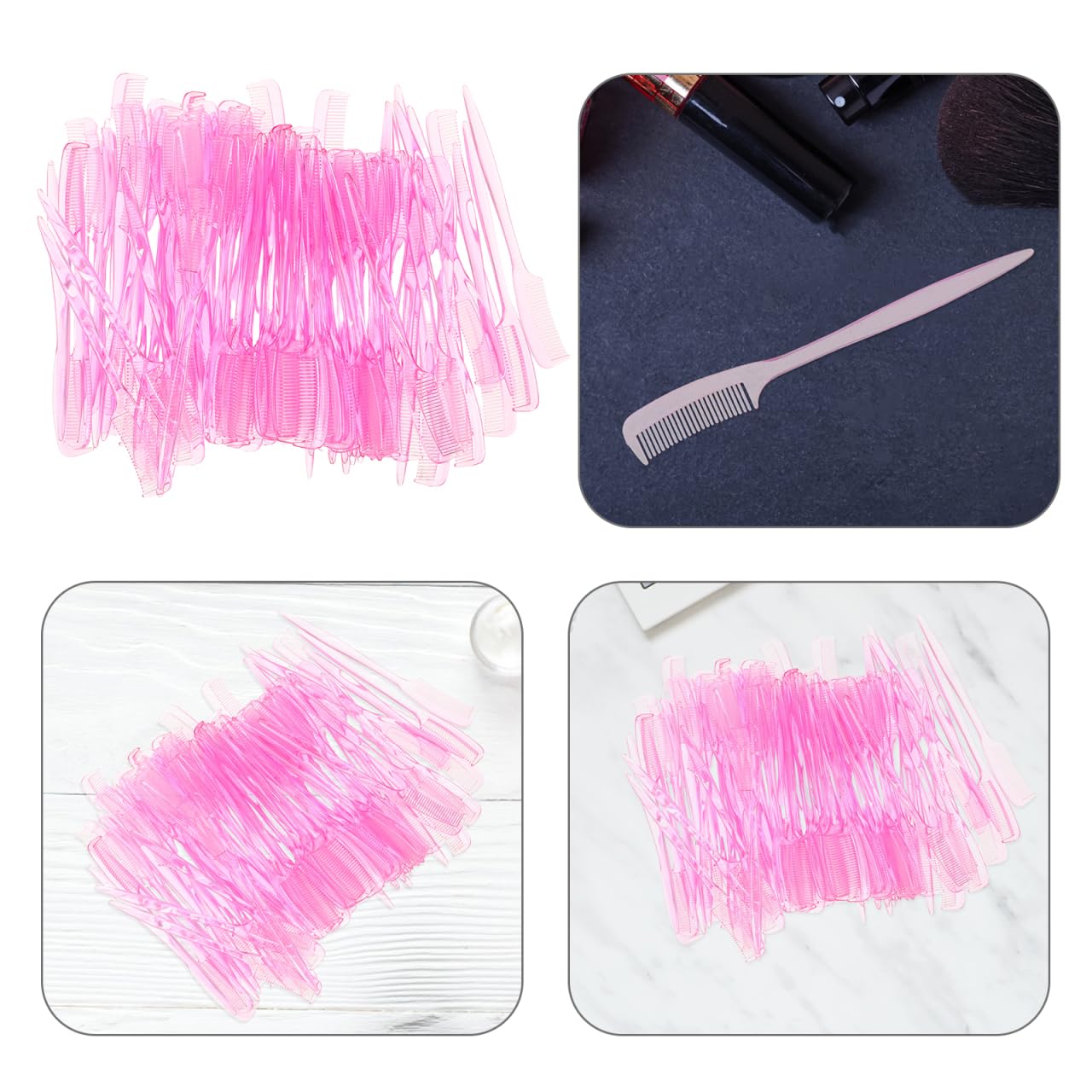 Didiseaon 100Pcs Mini Eyelash Comb Eyebrow Brush Lash Comb Separator Tool Eyelash Makeup Tool for Extension Brow Grooming Portable Travel Beauty Kit