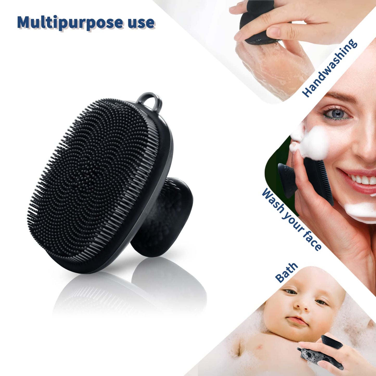Face Scrubber 2 Pack Silicone Face Scrubber for Men Facial Cleansing Brush Silicone Face Wash Brush Manual Waterproof Cleansing Skin Care Face Brushes for and Exfoliating