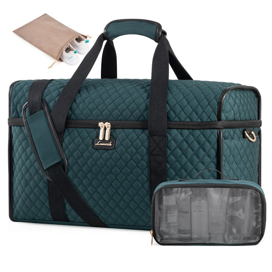LOVEVOOK Travel Duffle Bag, Weekender Bags For Women, Carry On Duffel Bags For Airplanes, Overnight Bag Hospital Bag for Labor and Delivery, Yoga Gym Tote with Wet Pocket, 3Pcs Set