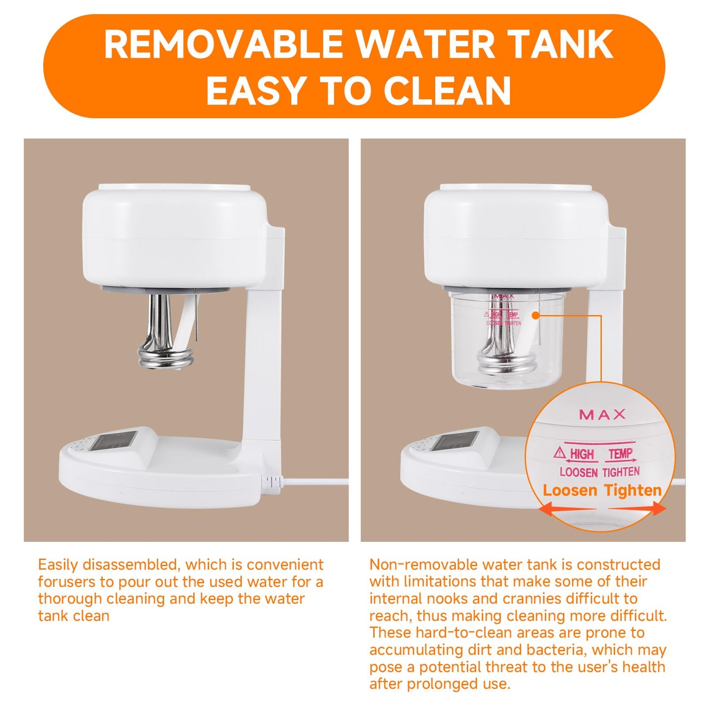 Facial Steamer Nano Ionic Face Steamer with Extendable Arm, Portable Facial Steamer, Rotating Nozzle Esthetician Vapor Face Steamer