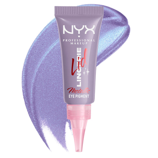 NYX PROFESSIONAL MAKEUP Lingerie Lid Lingerie Cream Eye Pigment, Eyeshadow, Up to 24H Wear, Lacy Lilac, 0.2 fl oz