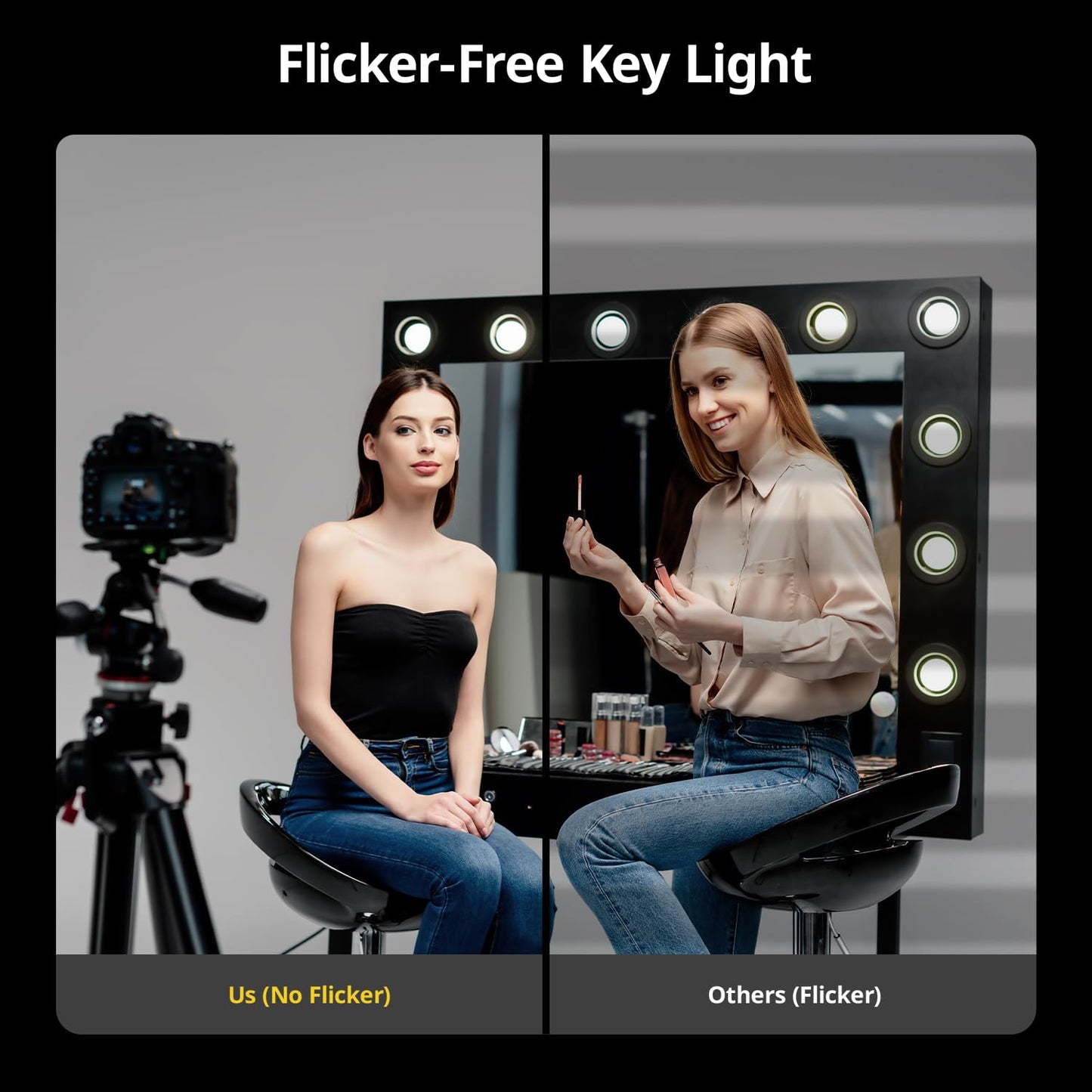 RALENO Softbox Photography Lighting Kit, 16'' x 16'' Softbox Lighting for TikTok with LED Bulb (50W | 5500K | 97 CRI | TLCI≥97), Continuous Light for Video Recording & Photography Shooting