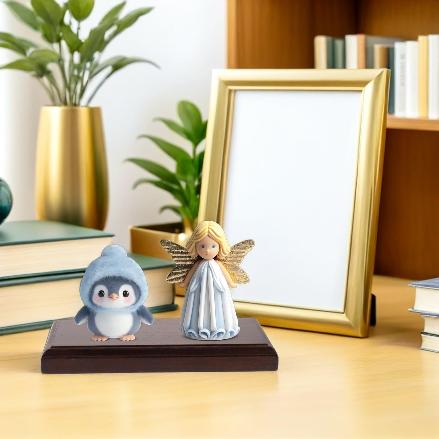 Anneome Wooden Display Stand for Action Figures and Planters, Natural Walnut Wood Material, Stable and Secure Multifunctional Riser Base Holder for Home Decoration and Car Display