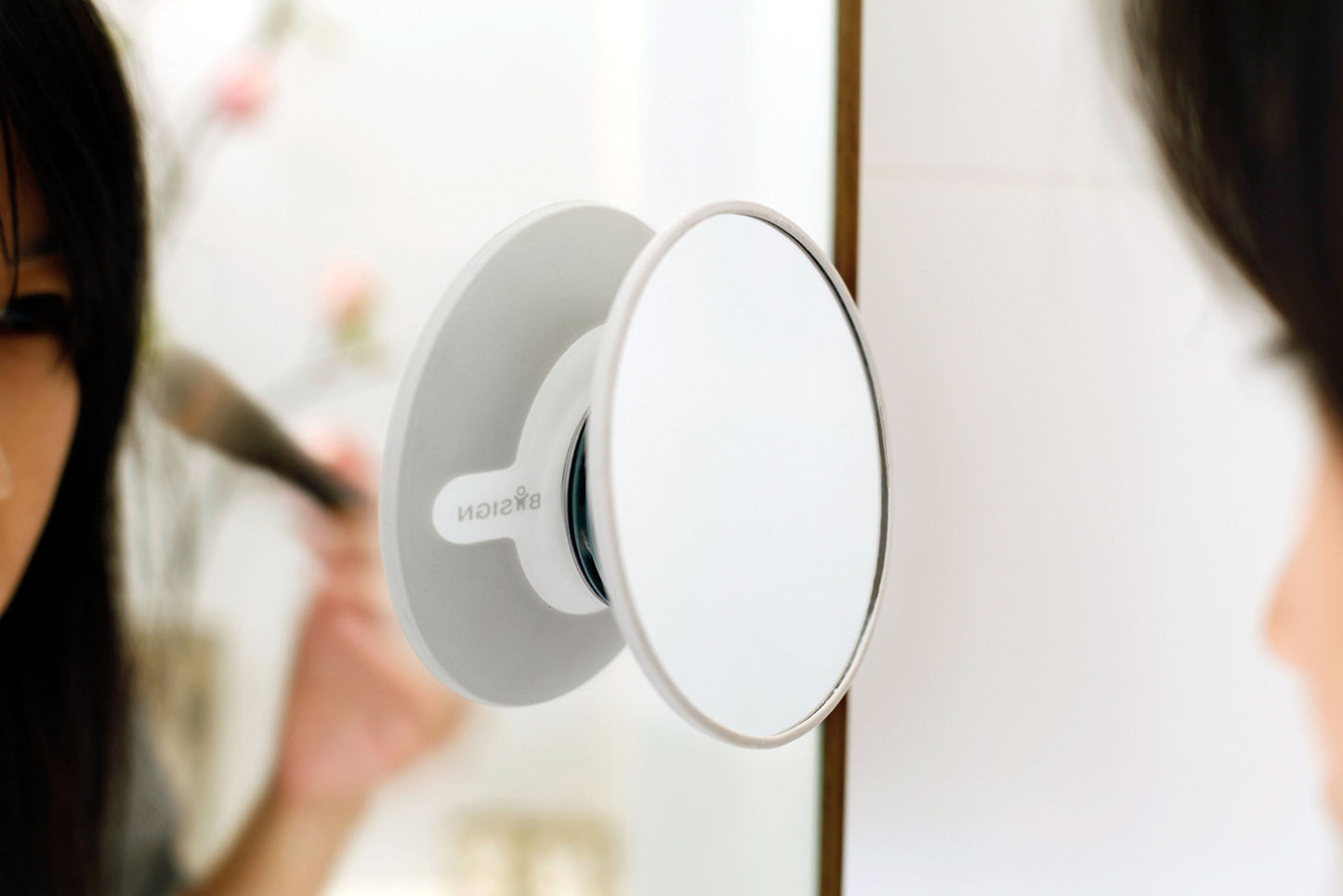 Bosign Suction Cup Mounted Detachable Mirror 5x Magnification White