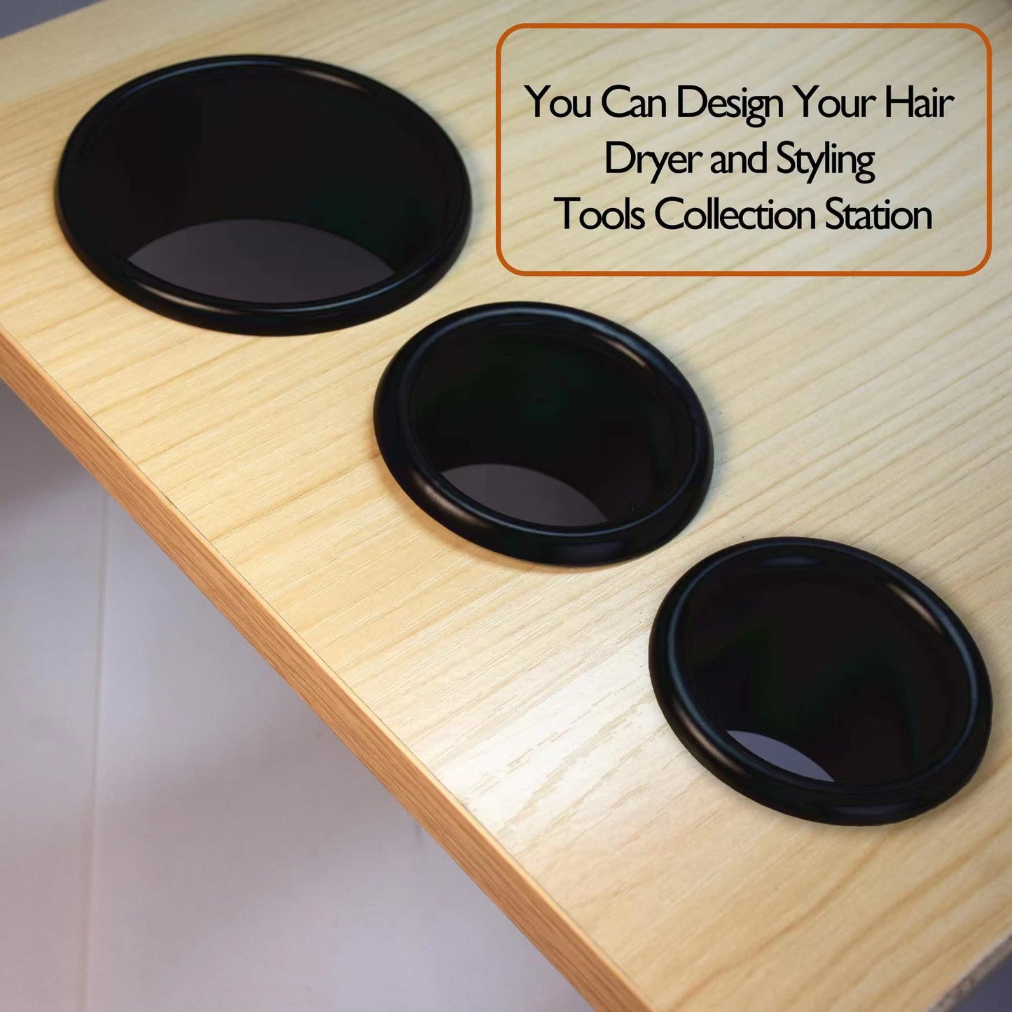 QUEESALN Salon Hair Styling Station Dryer Curling Iron Appliance Hot Iron Holder Tube Package Salon Station Organizer Hot Iron Holder Tube 3inch and 2pcs 2inch Open End
